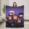 Yuji Itadori Soft Warm Blanket J-Jujutsu Kaisens Kids Adult Plush Throw Blanket Aesthetic Couch Flannel Bedspread Sofa Bed Cover