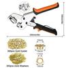 Kit 300 Pezzi Occhielli Metallici 10mm con Strumento di Installazione e Pinza a Mano