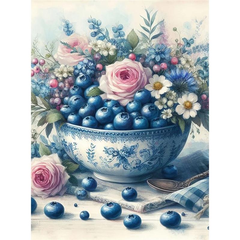 Diamond Embroidery Sale Fruit Flower Mosaic Needlework Full Kits Diamond Painting Kitchen Floral Cross Stitch Needlework