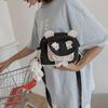 Fashion Women Canvas Shoulder Bag Cute Cartoon Casual Messenger Bag Korean Mini Student Bag Simple Casual Lady Crossbody Bags