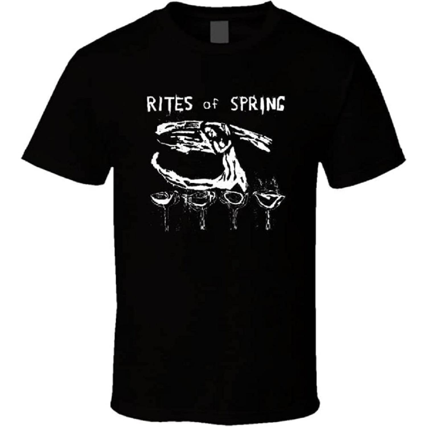 Rites of Spring Post Hardcore Band Retro Black White Tshirt Men s S
