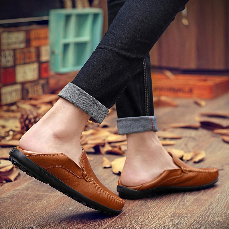 New Men Shoes Comfy Luxury Business Style Genuine Leather Mens Loafers Moccasins Italian Breathable Slip on Male Boat Shoes Plus