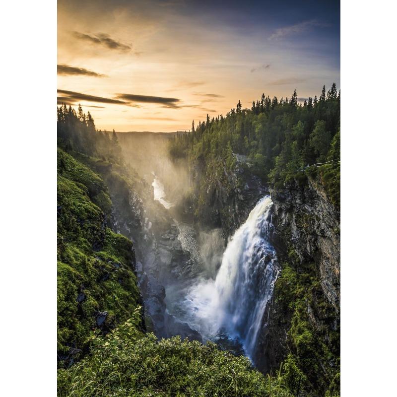 Beautiful Dark Green Forest Foggy Mountain Landscape Nature Scenery Poster Canvas Painting Wall Art Pictures Home Room Decor