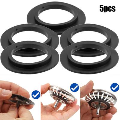 5pcs Rubber Seal Washer Gasket For Waste Plug Premium Kitchen Sink Strainer Plug 78/79/80/82/83mm Bathroom Accessories