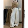 Kumikumi Stylish Minimalist Pure Color Suit Casual Pants Female Fall Loose Slim Looking Drooping Wide-Leg Pants Pants