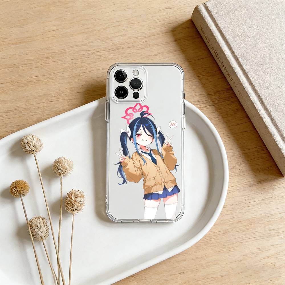 Nemugaki Fubuki Blue Archive Phone Case For iPhone 17 16 15 14 13 12 11 Mini Pro Max Plus Transparent Cover