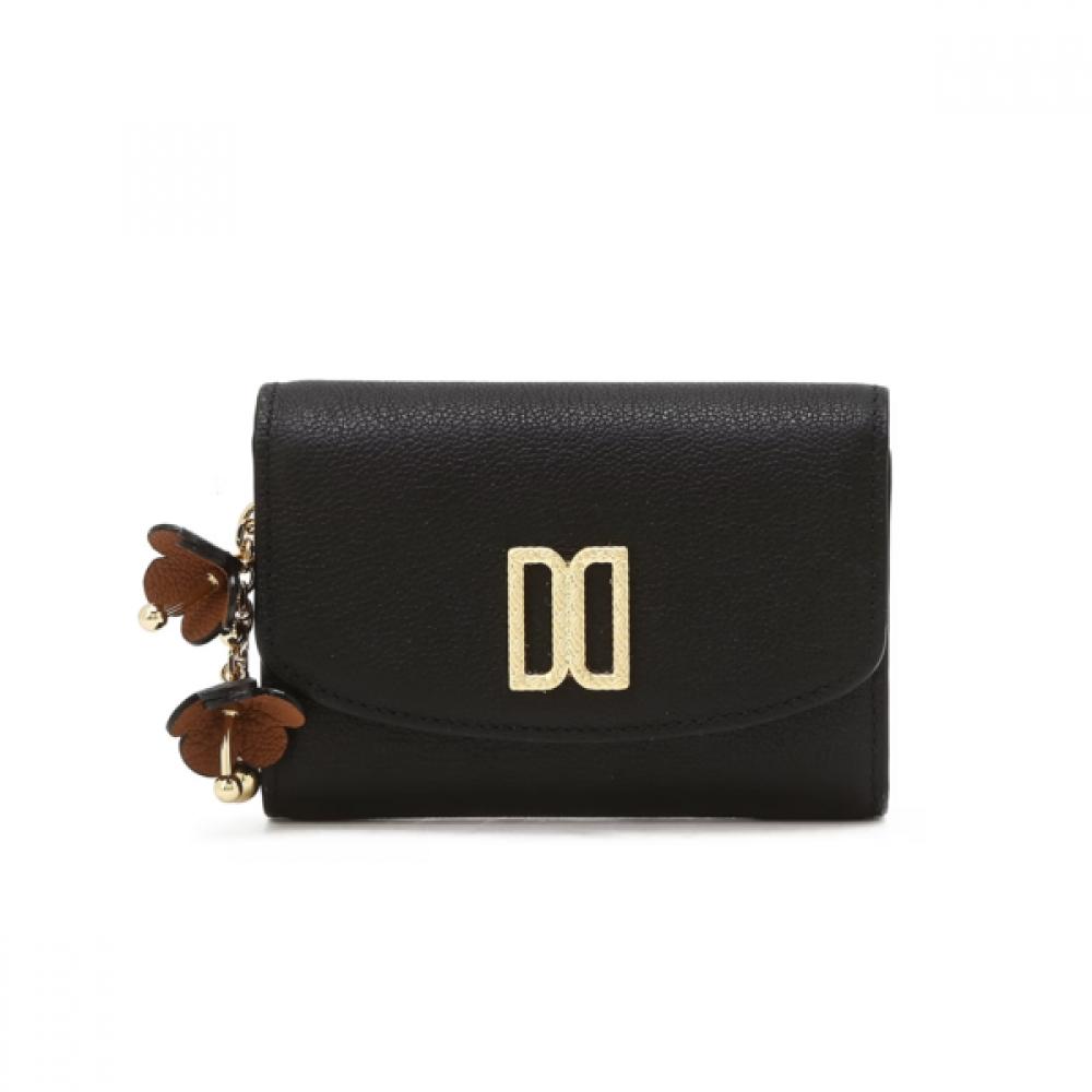 Daks Azalea Black Leather Dd Decoration Wallet