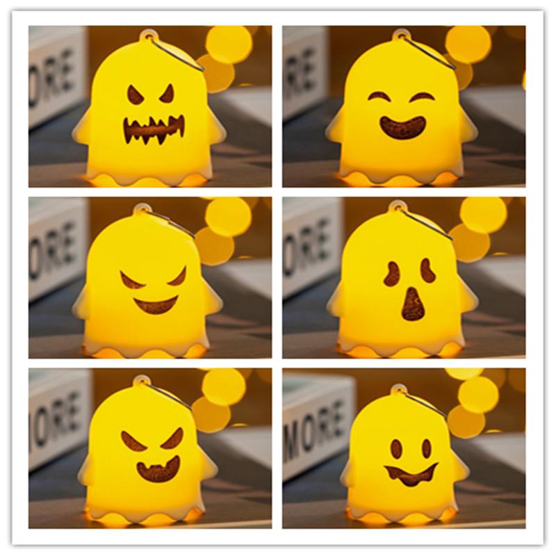 Petit Halloween Decorations Miniature Pumpkin Lamps Ghostly Spirit Hanging Ornaments Spooky Party Props Micro Scene Accessories