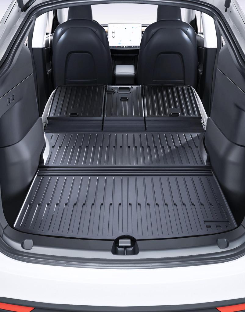 Tesla Model Y Trunk Mat Set: TPE Front & Rear Liners, Interior Custom Accessories