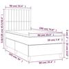 VidaXL Slat Bed Base with Mattress and LED, Upholstered Bed, Single Bed, Adult Bed for Interior Bedroom, 3135563