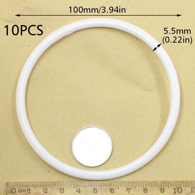 

10 шт. Пластиковый ловец снов для самодельных пластиковых колец, подвесных колец, обручей для макраме, настенных поделок, поделок своими руками 60/85/100/110/130 мм 100mm