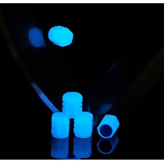 Luminous Valve Caps Car Tire Fluorescent Tyre Valve Stem Decor Luminous Cap Night Glowing Wheel Hub Nozzle Valve Caps Valve Stems 1