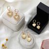 Creative Gold Plated Small Heart Earrings for Women Charm Hollow Metal Love Heart Huggies Piercing Circle Hoops Romantic Zircon
