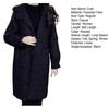 Lady Fall Winter Woolen Coat with Side Pockets Hooded Single-breasted Loose Plaid