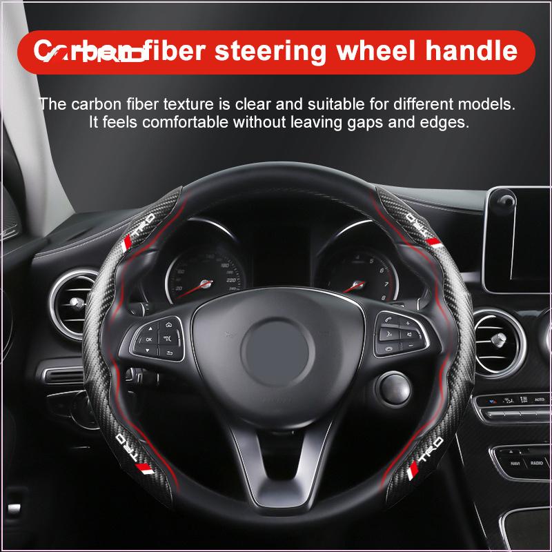 Auto Kohlefaser Rutschfeste Segmentierte Lenkradschutzhülle für Toyota Trd Gr Corolla Avensis Aygo Vitz Yaris Vios Yaris Mark-X Mirai