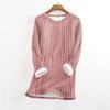 Women's Fashionable Printed Round Neck Long Sleeved Plush Warm Pullover Top