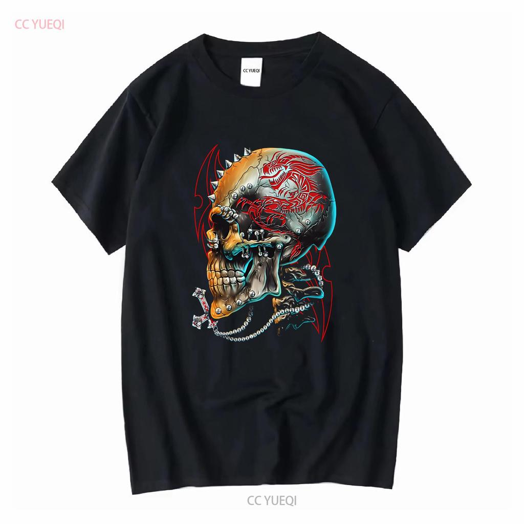 T shirt 3D Rock Chang Original Antichrist Skull Glow in the Dark  vintage Washed Casual Unisex Comfortable homme
