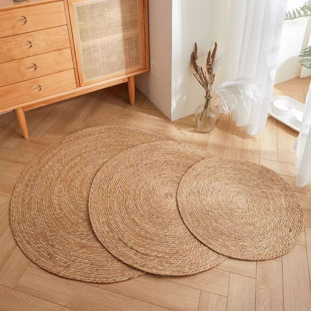 1PC Round Cat Scratch Board Hand Woven Rattan Cat Puppy Nest Kitten Scratching Mat  For Cats Dogs