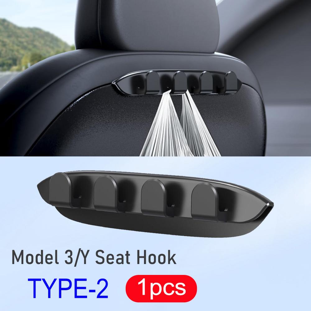 Car Seat Hook for Tesla Model Y Juniper Model 3 Accessories 2026 2026-2026 Seat Backrest Hook Front Seat Back Hanger Organizer