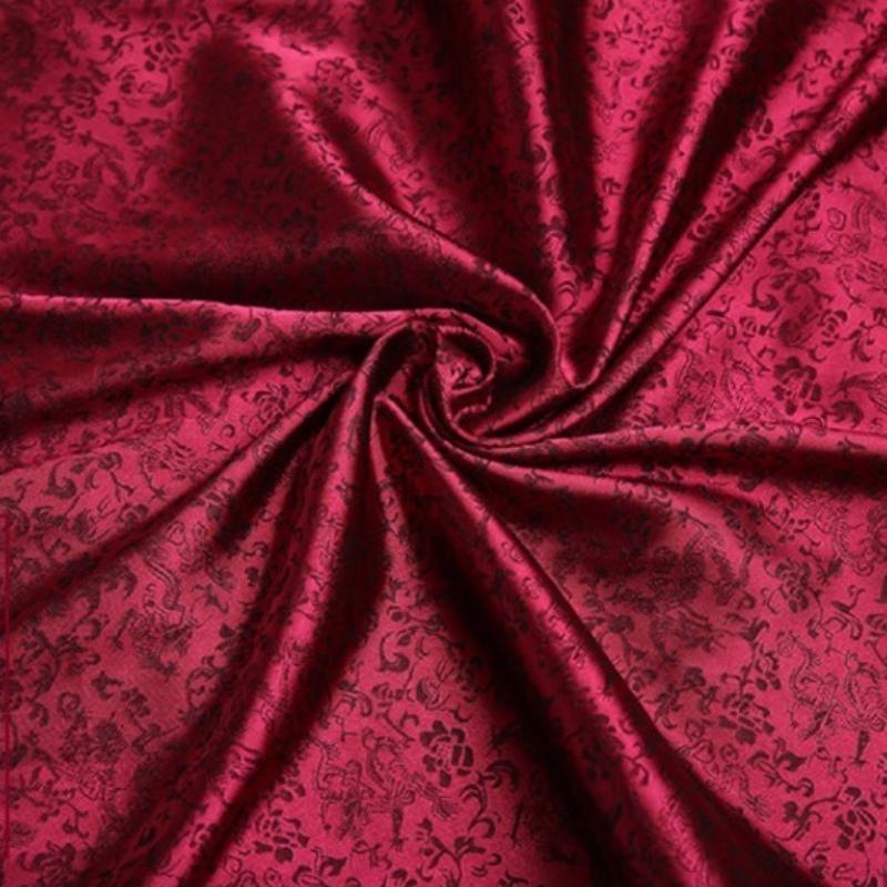 Vintage Dragon Jacquard Silk Brocade Fabric for Kung Fu Uniform Hanfu Tang Suit Traditional Chinese Clothing DIY Craft