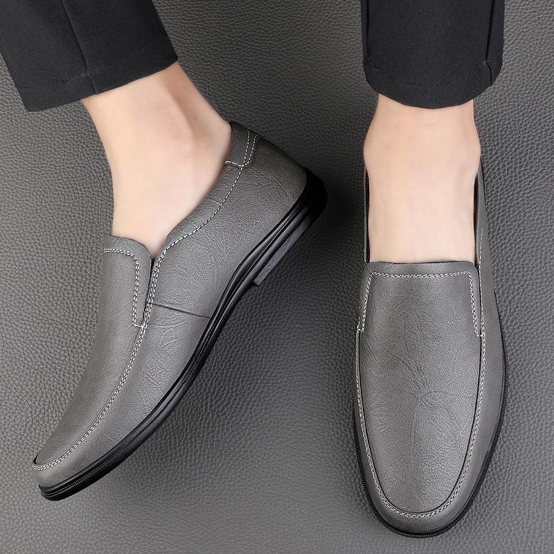 

Large size business casual leather shoes men s soft-soled driving shoes one-pedal lazy shoes four-season single shoes men s shoes 46