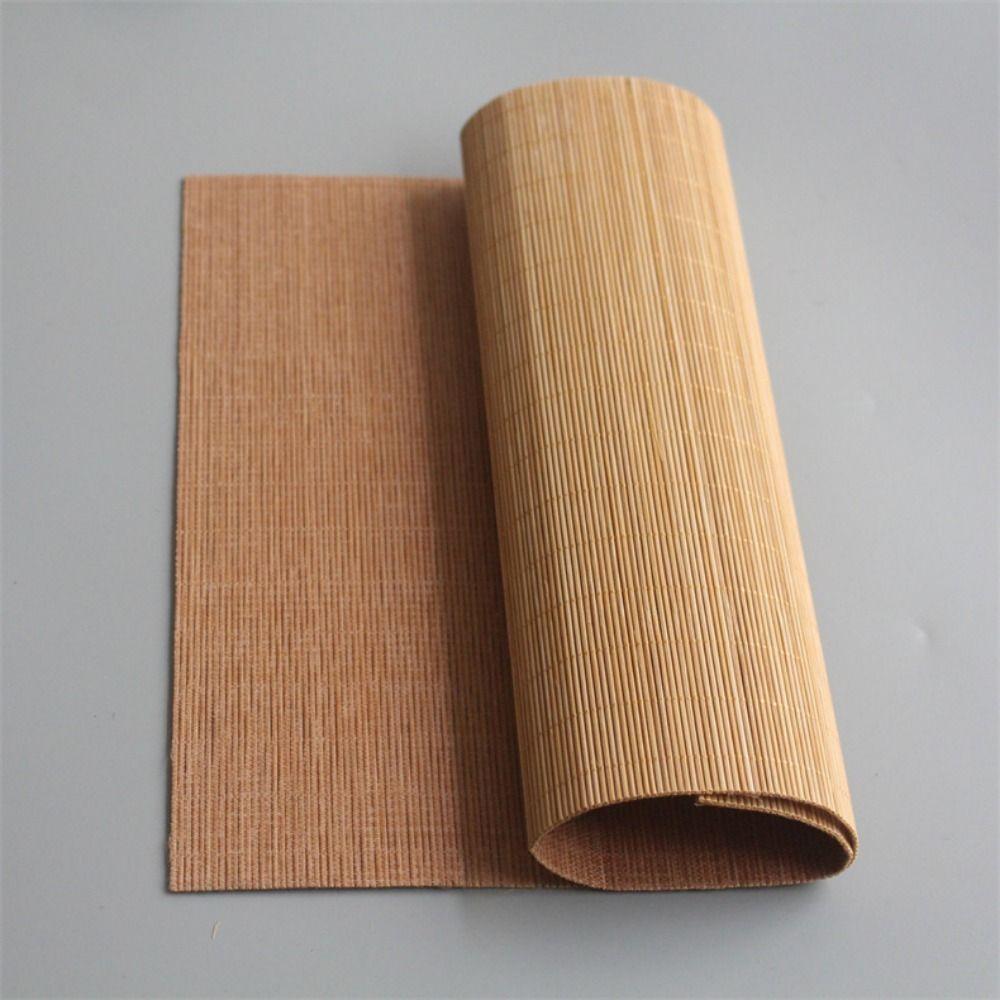 Multicolor Bamboo Tea Mat Multi-shape Heat Insulation Hand-woven Tea Mat Anti Scalding Zen Tea Mat Tea Ceremony Supplies