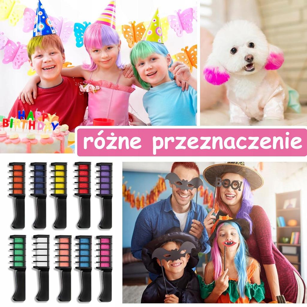 10 Sztuk Zmywalna Kreda Do Farbowania Włosów Grzebienie Bezpieczne