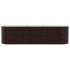 Elevated Planter Box Brown 320 X 80 X 81 Cm Steel