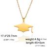 Cazador University Graduation Bachelor Cap Necklaces for Women Men Stainless Steel Anniversary Gift Necklace Jewelry 2026 New