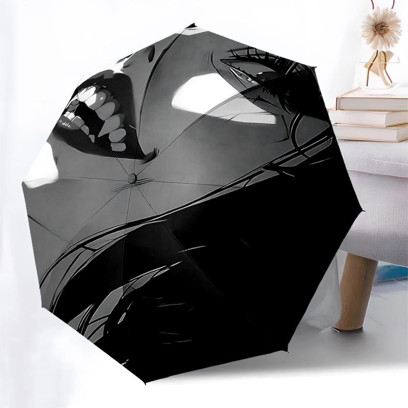Vampire Fangs Umbrella: Automatic Opening/Closing, Foldable Design, 8 Bone Frame, Perfect Gift for Fans and Travelers!0186b