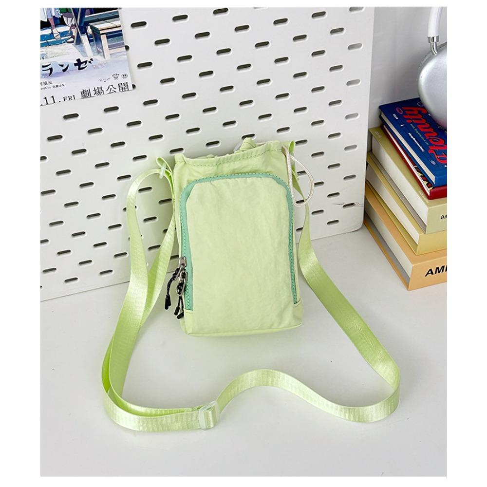 

New men s and women s same crossbody shoulder mobile phone bag leisure sports outdoor portable draw strap diagonal span bag women s bag світло-зелений колір
