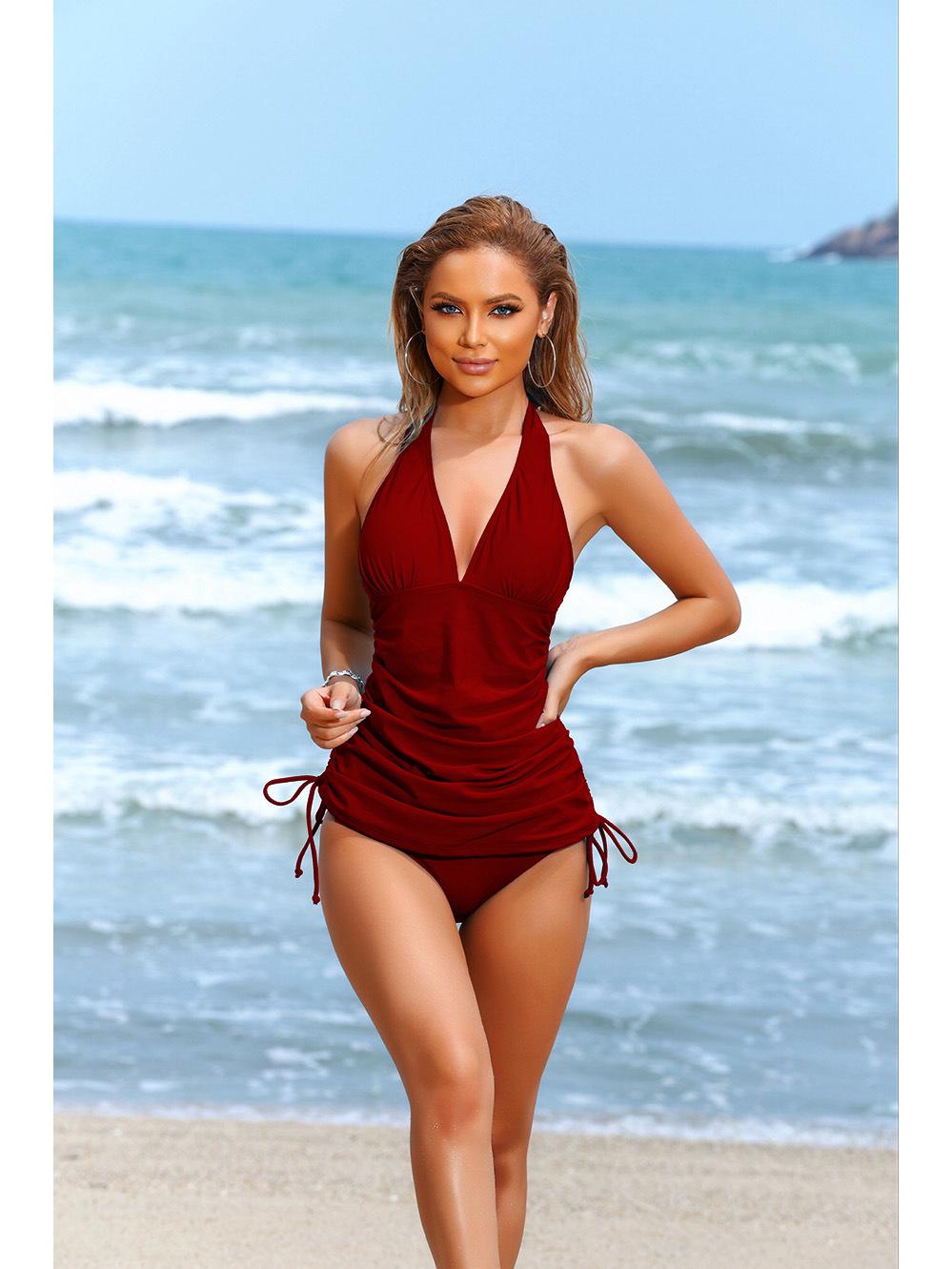 

2024 Европейская и американская мода Сексуальный женский раздельный купальник L