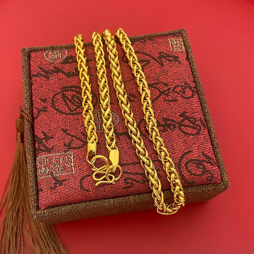 Men's Light Luxury Gold Chopin Chain Necklace - Simple and Elegant Rope Design