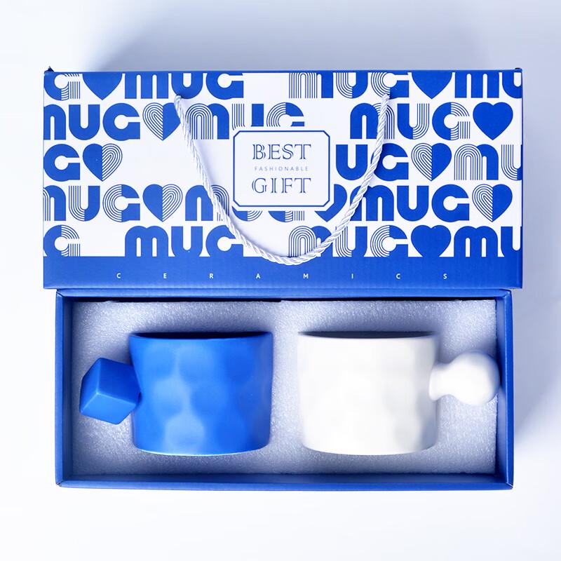 JIN MING LI Rhine Blue Ceramic Mug Set