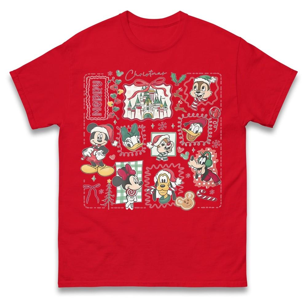 Squad Christmas Tshirt Cute Mickey Mouse Friends Festive Gift Tee Top S