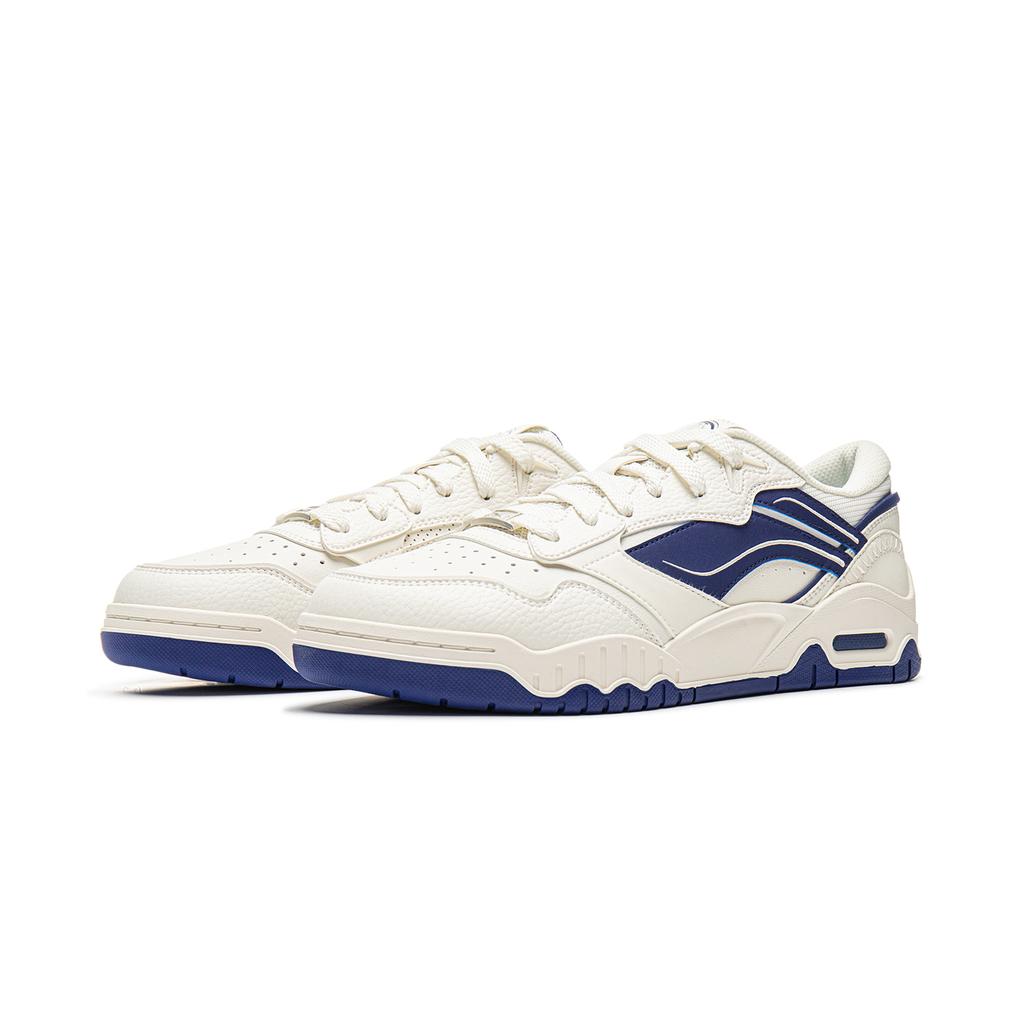 New LINING Moon White 3 Skateboard Shoes Men's Low Top White Blue AGCV077-8