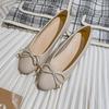 Ballet Flats Shoes Women Classics Loafers Genuine Leather Fashion Design Bowknot Girls Office Lady Casual Shoes For Woman