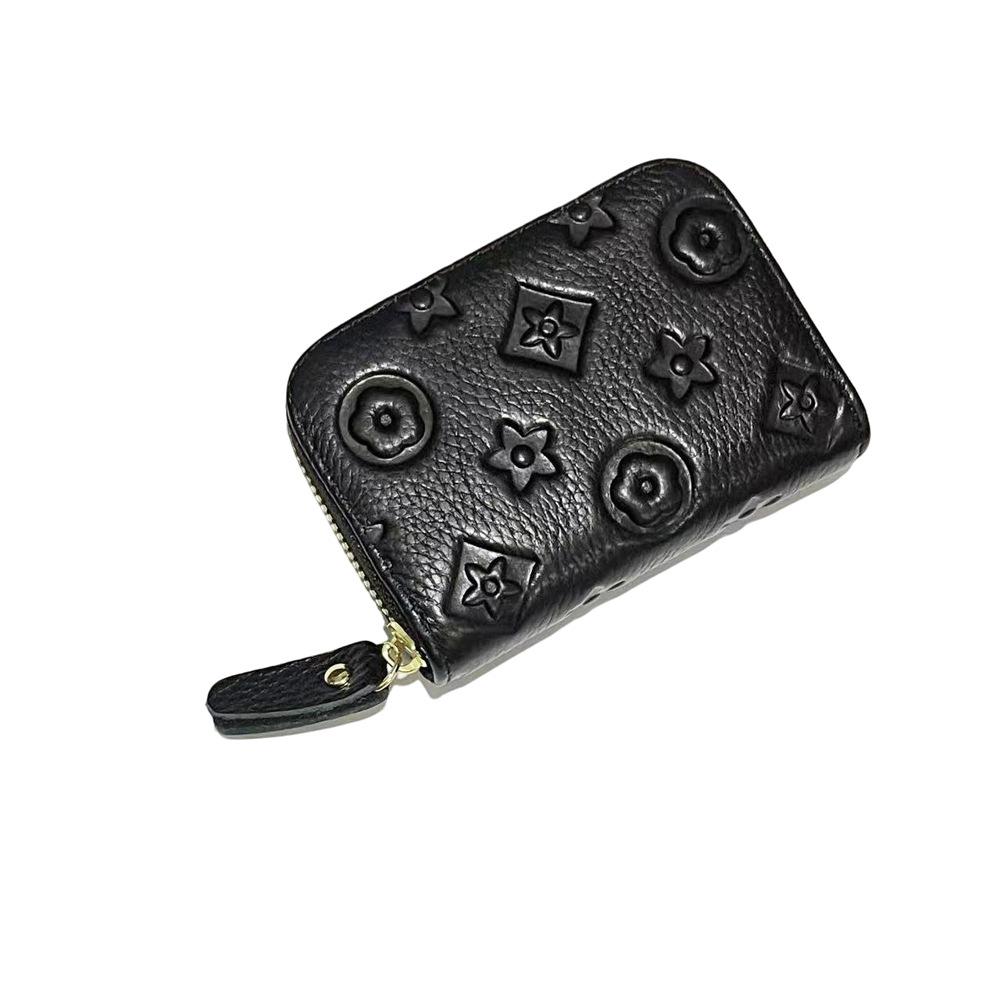 Portfel na karty, Skórzany organizer, Portfel na karty, Mały portfel Minnie, Skórzana saszetka na drobne, Saszetka na monety z licowej skóry bydlęcej.