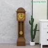 Mini Retro Standing Clock Desktop Decoration Furniture Model Wood Floor Clock Grandfather Clock Miniature