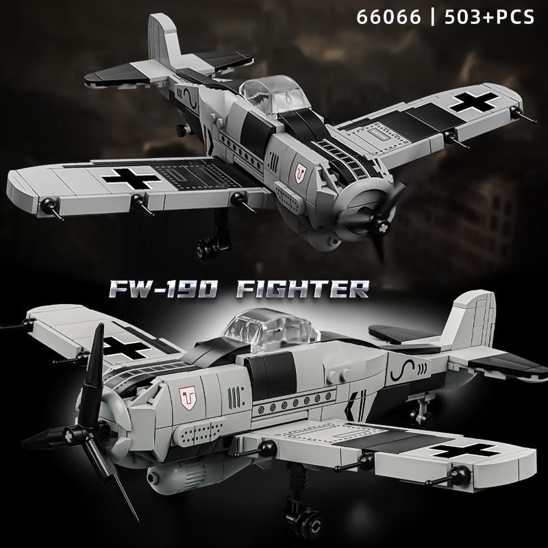Neues Fw-190 Flugzeug Montage Bausteine Piraten Propeller Kampfhubschrauber Kinderspielzeug Puzzle Modell
