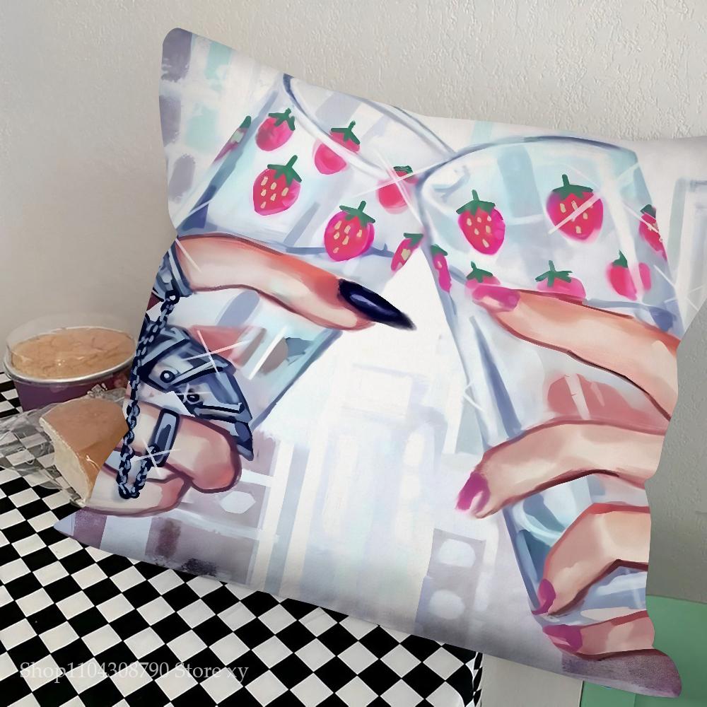 1pc Cartoon Anime Oosaki Nana Pillow Case Square Pillow Bedroom Sofa Leisure Comfort Cushion Car Living Room Home Decoration