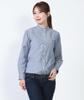 Seven Uniform GH7021-5 Navy Chambray SS Long Sleeve Shirt with Stand Collar, Oxford Cloth, Restaurant Uniform