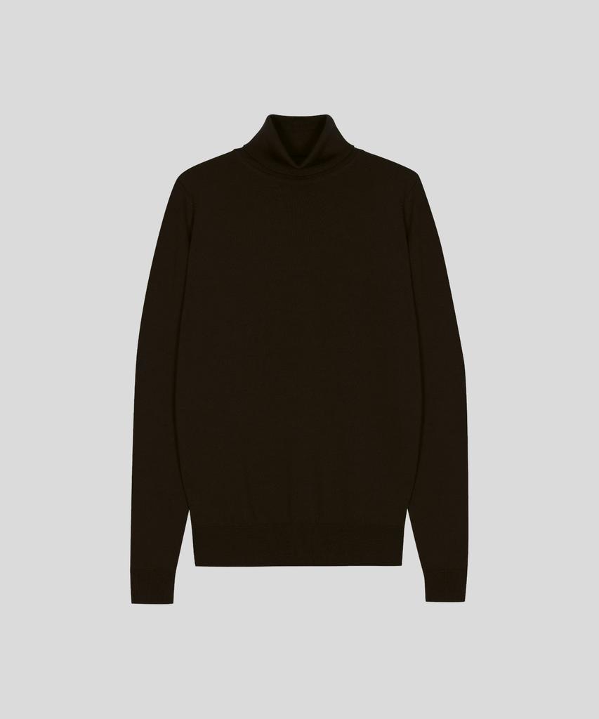 JOHN SMEDLEY Connell Extra Fine Merino Wool Standard Fit Roll-Neck Pullover Core 10 Colors (B Type)