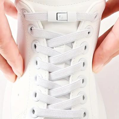 1 Paar Schnürsenkel Schnellverschluss-Fixierschnalle Elastische Schnürsenkel zum Schnellschnüren