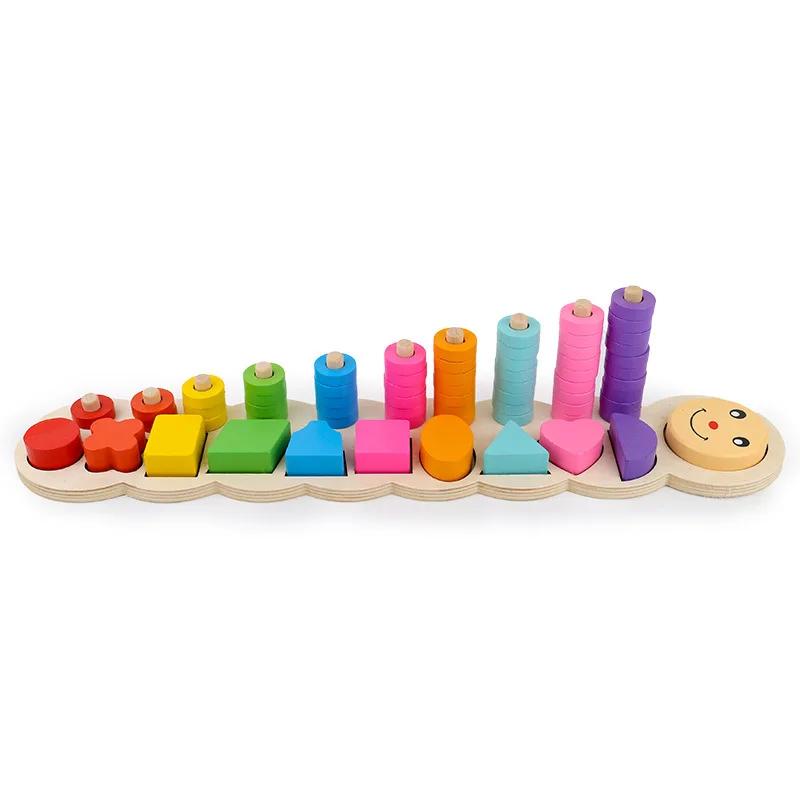 

Children Wooden Montessori Pairing Toys Learn To Count Numbers Matching Digital Shape Match Early Education Teaching Math Toys
