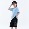 Boys' Ice Silk Summer 2026 Two-Piece Set: Short Sleeve T-shirt & Shorts for Middle and Older Children - Thin Style Sportswear.