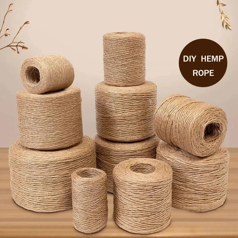 Natural Jute Rope 50/80/100m–1-2mm Thick Twine for DIY Crafts,Home Decoration,Eco-Friendly Hemp Cord for Gift Wrapping