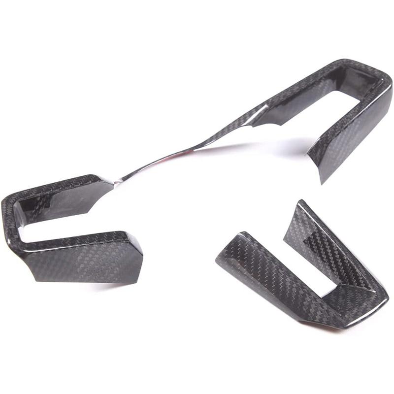 Dry Carbon Fiber Car Steering Wheel Button Frame Cover Trim Kit Parts Accessories For 911 Taycan - Accessories