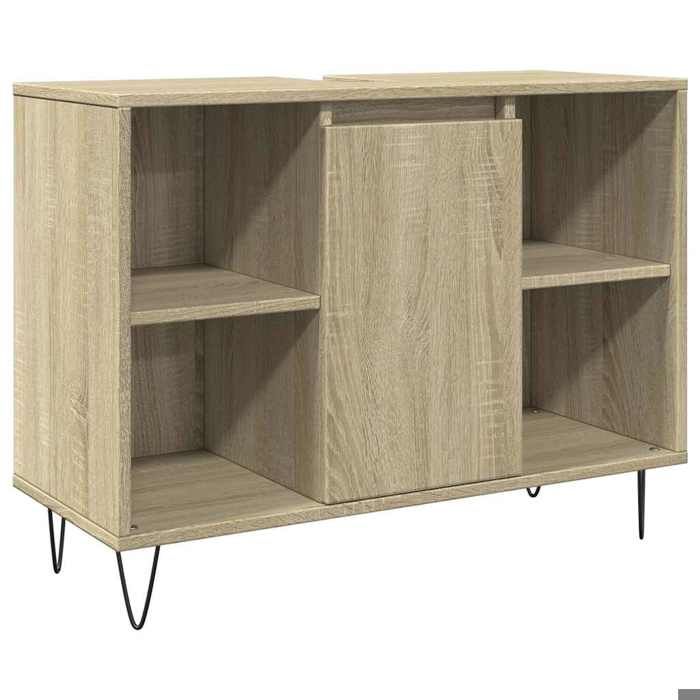 VidaXL Bathroom Cabinet Sonoma Oak 80x33x60cm Engineered Wood, Bathroom Storage Cabinet, Cabinet of 849680