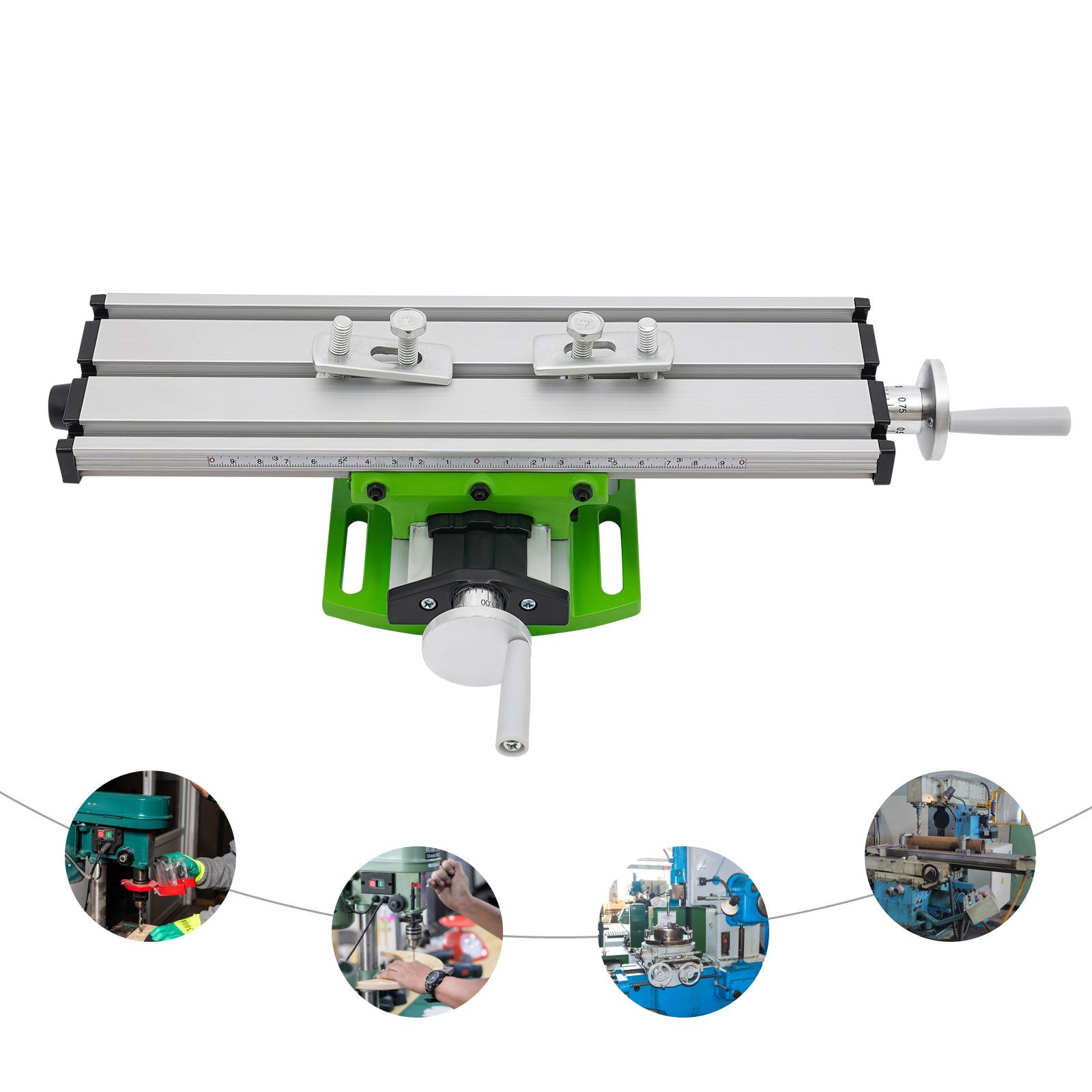 

Рабочий стол фрезерного станка, Стол с поперечной подачей, Составной стол для сверления для мини-настольных сверлильных станков, Держатели для электродрелей зелёный